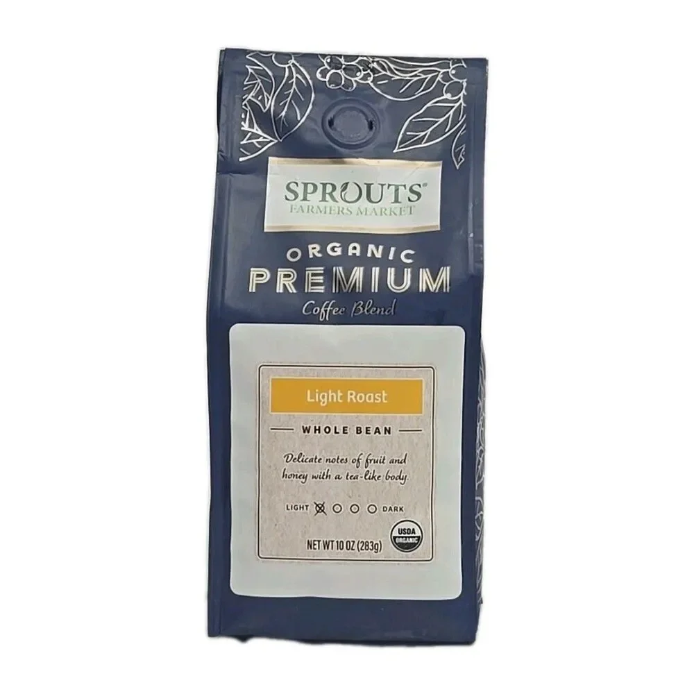 2-PACK Sprouts Organic Premium Coffee Blend Light Roast Whole Bean 10oz